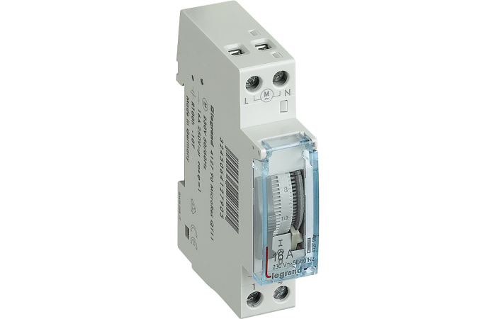 Relė laiko 24h 16A 230V 1 modulio - LEGRAND