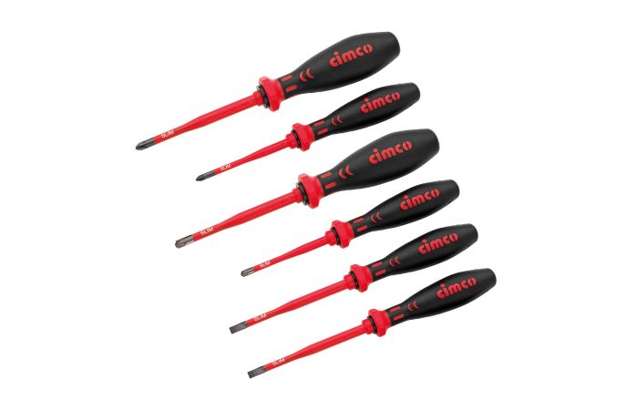 Rinkinys atsuktuvų (4xPZ, 2xPlok&scaron;tieji) 1000V SLIM [rinkinyje 6 vnt.] - CIMCO