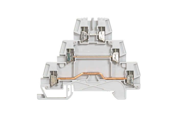 Gnybtas 2.5mm2/5mm 3-jų aukštų pilkas ant bėgelio Viking 3 -LEGRAND