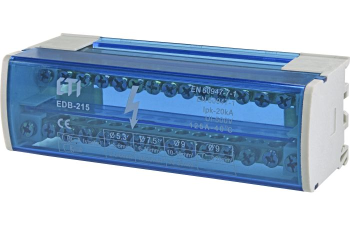 Gnybtas paskirstymo 125A 2x(11x1.5-6mm2 2x6-16mm2 2x10-16mm2) EDB-215 - ETI