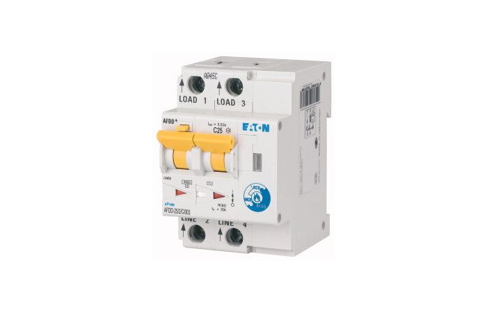 Relė srovės nuotėkio AFDD 2P 25A C 30mA su automatu AC AFDD-25/2/C/003 - EATON