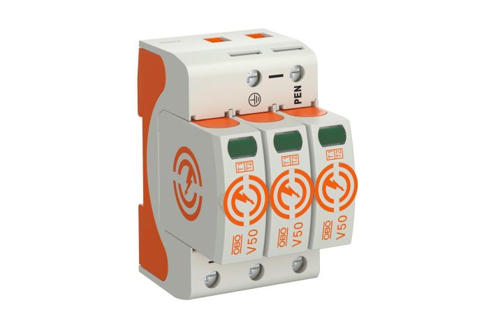 Apsauga viršįtampių 3P B+C 12.5/50kA 1+2 tipo V50-3-280 - OBO BETTERMANN