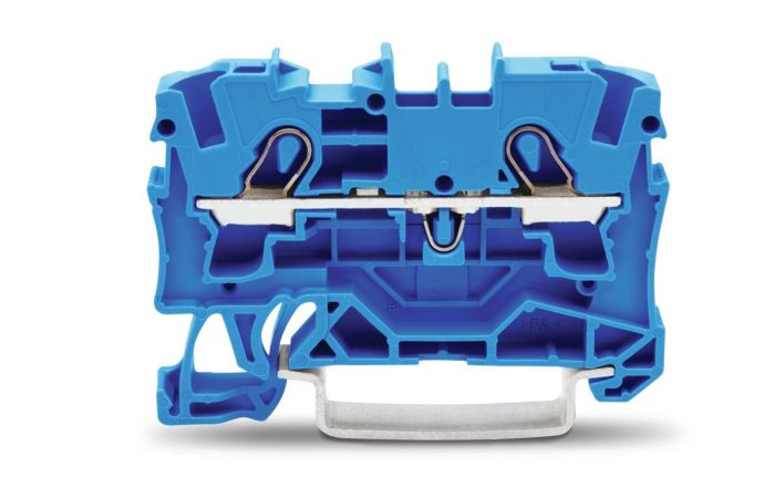 Gnybtas 4mm2/6.2mm mėlynas ant bėgelio - WAGO
