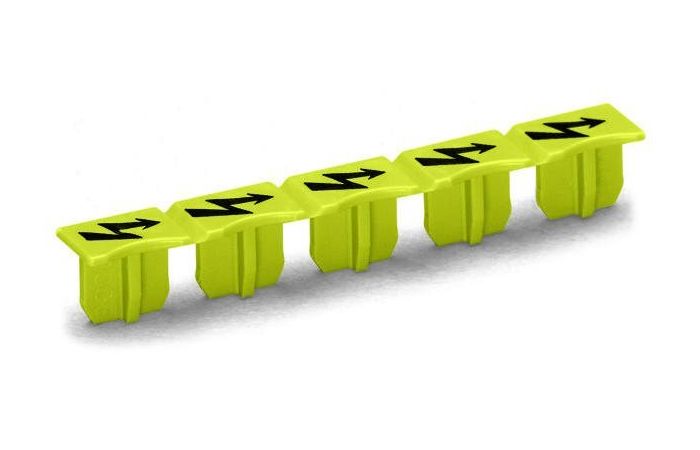 Markiruotė gnybtui simbolis ĮTAMPA geltona - WAGO