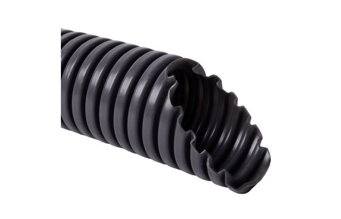 Vamzdis gofruotas D25 750N tamsiai pilkas [50m] - KOPOS KOLIN