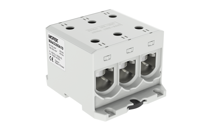 Gnybtas 95-300mm2 Cu/Al pilkas 6 prijungimai 1000V OTL300-3 - MOREK