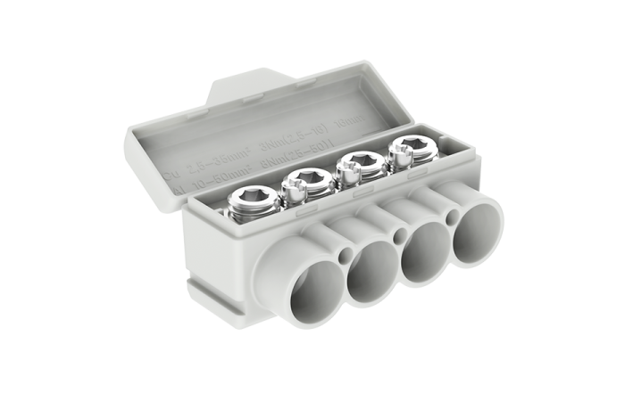 Gnybtas atšakojimo Al 10-50/Cu 2.5-35 + 3x2.5mm2 geltonai žalias 1000V SLT50-4-3 - MOREK