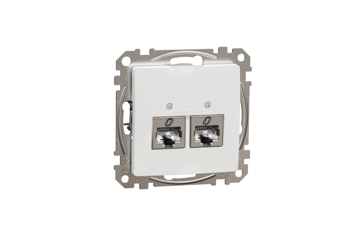 Lizdas p/t kompiuterinis IP20 2x8 be rėmelio baltas RJ45 Kat.6 STP SEDNA DESIGN - SCHNEIDER ELECTRIC