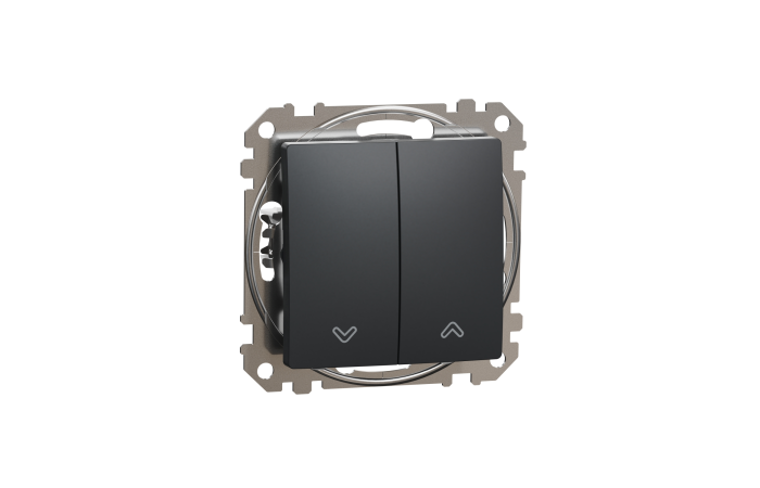 Mygtukas p/t žaliuzių su elektronine blokuote be rėmelio antracito spalvos 10A 250V SEDNA DESIGN - SCHNEIDER ELECTRIC