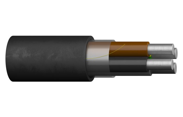 Kabelis aliumininis AXPK-PLUS 4x16mm2 0.6/1kV [matuojamas] - PRYSMIAN