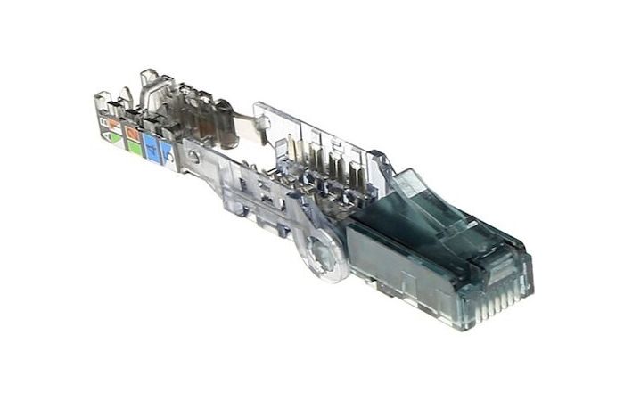 Kištukas RJ45 Kat.6A UTP motuojamas, atlenkiamas - MMC