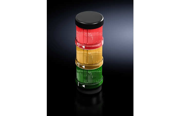 Švyturėlis signalinis 3 spalvų 24V M12x1.5 LED IP65 vamzdžiui SG 2372.101 - RITTAL
