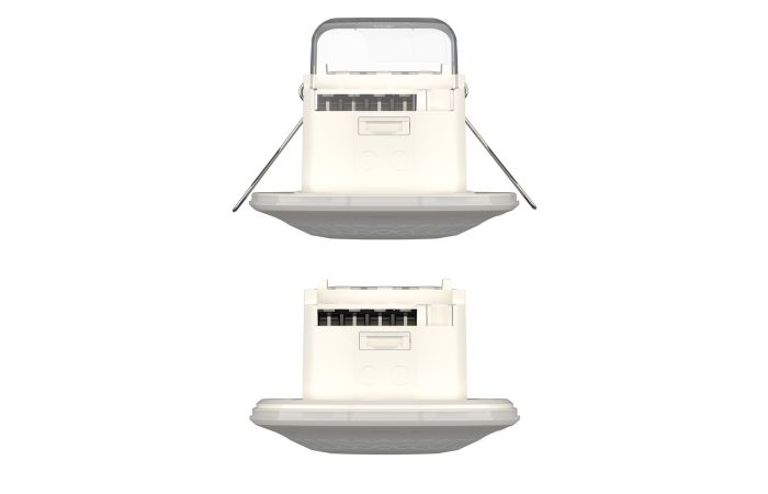 Jutiklis būvio į/l IP54 2-400W LED H-2.5m D-10m 360 laipsnių baltas LUXA 103 S360-100-12 DE-UP WH - THEBEN