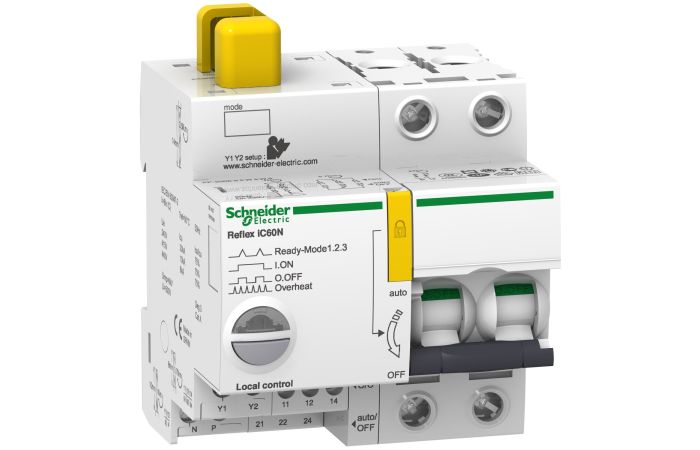 Automatas 2P 10A C 6kA Ti24 valdomas Reflex iC60N Acti9 - SCHNEIDER ELECTRIC