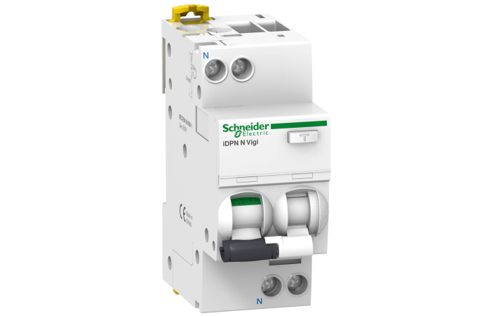 Relė srovės nuotėkio RCBO 2P 16A C 30mA su automatu A-tipas iDPN N Vigi - SCHNEIRED ELECTRIC