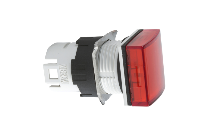 Galvutė lemputei raudona 16mm IP65 stačiakampė ZB6 Harmony - SCHNEIDER ELECTRIC
