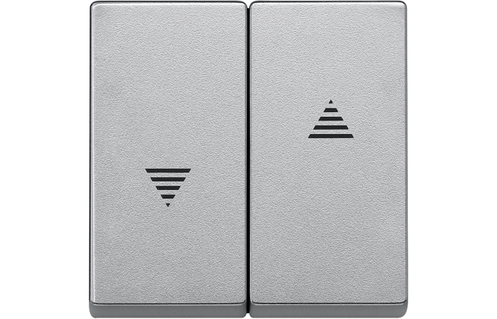 Klavišas dvigubam jungikliui žaliuzių su rodyklėmis aliuminio spalvos System M - SCHNEIDER ELECTRIC