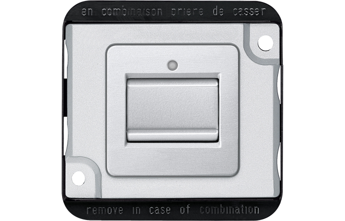 Perjungiklis p/t viengubas antivandalinis užspaudžiami kontaktai aliumininis 10A 250V Merten - SCHNEIDER ELECTRIC