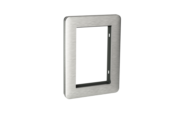 Rėmelis viengubas dvigubam lizdui šlifuoto plieno spalvos Exxact Solid - SCHNEIDER ELECTRIC