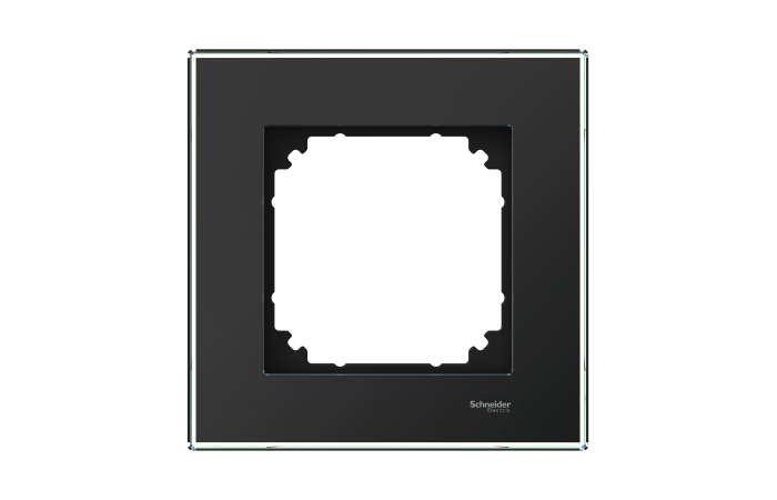 Rėmelis viengubas stiklinis juodas Exxact Solid - SCHNEIDER ELECTRIC