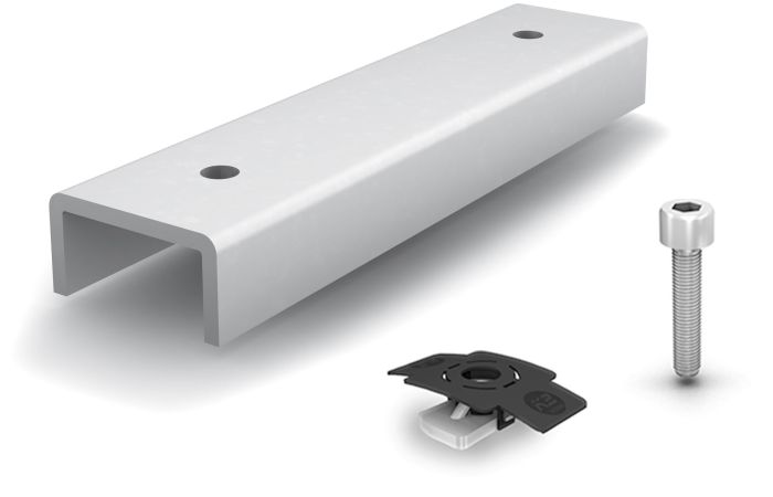Bėgelio sujungimo komplektas BasicRail Dome FlatConnector - K2 SYSTEMS