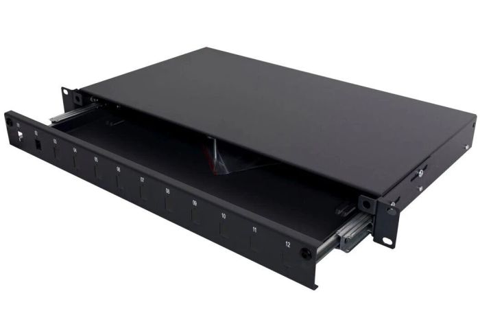 Panelė optinė ODF 12 SC 19" 1U ištraukiama SECURITYNET