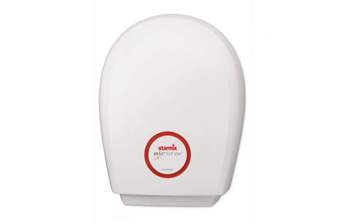 Džiovintuvas rankų 1.8kW 230V 38l/s 80km/h 64db 26sek su šildymu baltas TT 1800 E - STARMIX