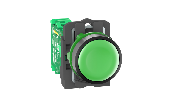 Mygtukas be fiksacijos 22mm žalias su siųstuvu IP66 XB5R Harmony - SCHNEIDER ELECTRIC