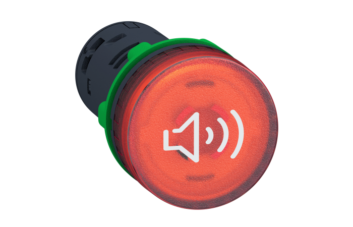 Signalas garsinis 90dB 22mm raudonas skaidrus 24V AC/DC XB5 Harmony - SCHNEIDER ELECTRIC