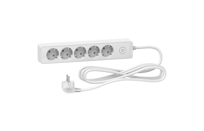 Ilgiklis 3m 5 lizdų su įžeminimu baltas Unica - SCHNEIDER ELECTRIC