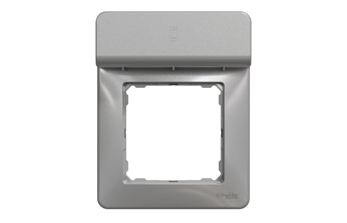 Rėmelis viengubas IP20 su laikikliu telefonui aliuminio spalvos SEDNA DESIGN - SCHNEIDER ELECTRIC