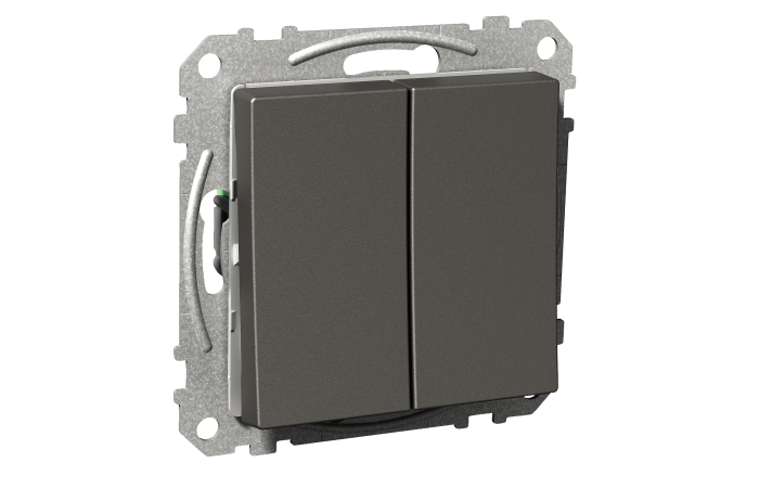 Jungiklis p/t dvigubas IP20 be rėmelio antracito spalvos Exxact - SCHNEIDER ELECTRIC