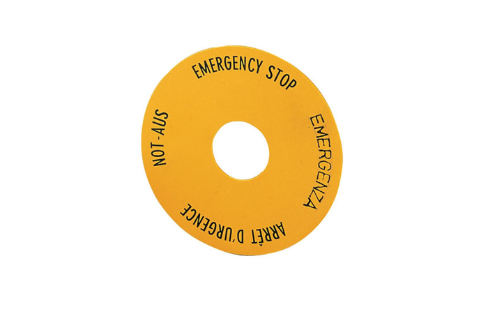 Lentelė "Emergency Stop" D-60mm SRT1 - EATON