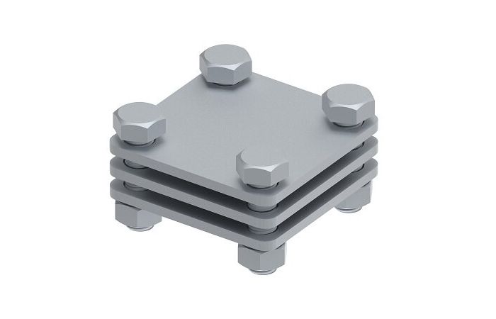 Sujungimas juostoms 30mm kryžminis karštai cinkuotas - GROMTOR