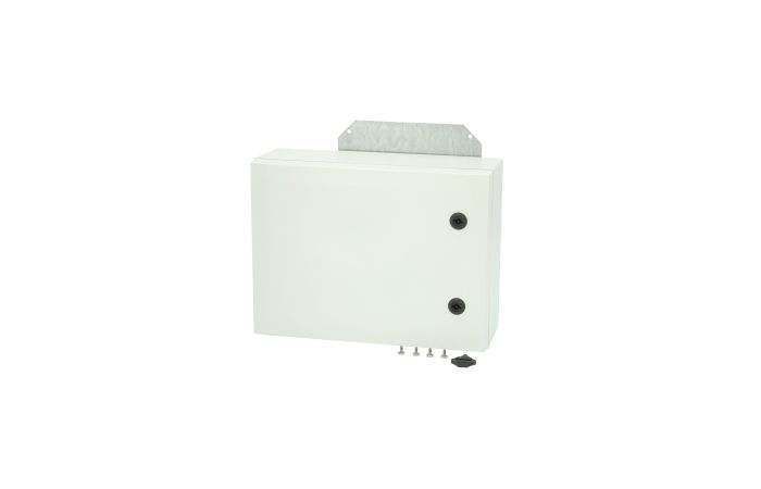 Spinta v/t [300x400x150] IP66 plastikinė su montažine plokšte tuščia 2 užraktų pilkos spalvos ARCA 304015 - FIBOX