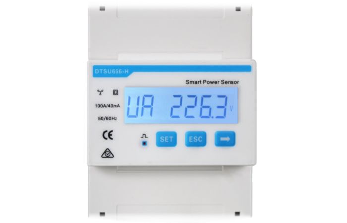 Skaitiklis elektros energijos 3F 100A/40mA netiesioginis su srovės transformatoriais 4 modulių CL1 RS485 DTSU666-H 100A/40mA - HUAWEI