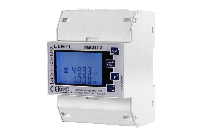 Skaitiklis elektros energijos 3F 100A tiesioginis 1 tarifas MID Modbus 4 moduliai NMID30-2 - LUMEL