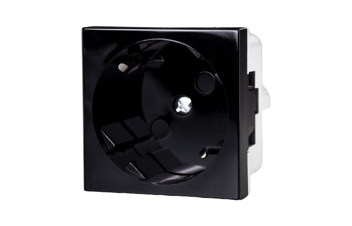 QUADRO lizdo modulis su apsauginiais kontaktais (schuko) - KOPOS KOLIN (pavadinimas tikslinamas)