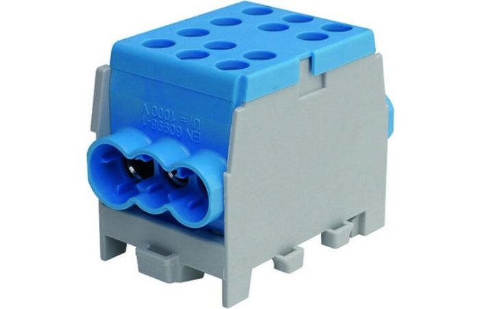 Gnybtas 35mm2 Cu/Al mėlynas 6 prijungimai (2x35/4x25) PHLAK3524BL - PROTEC