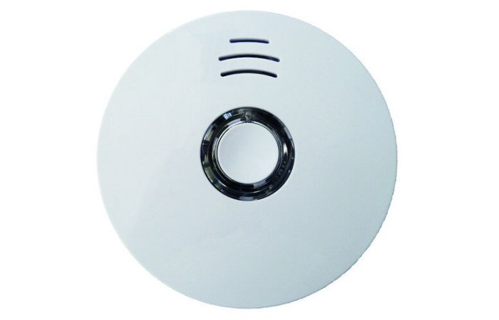 Jutiklis dūmų optinis v/t 85dB 40m2 10m su elementu CR123A Lithium baltas PRWM-310 - PROTEC