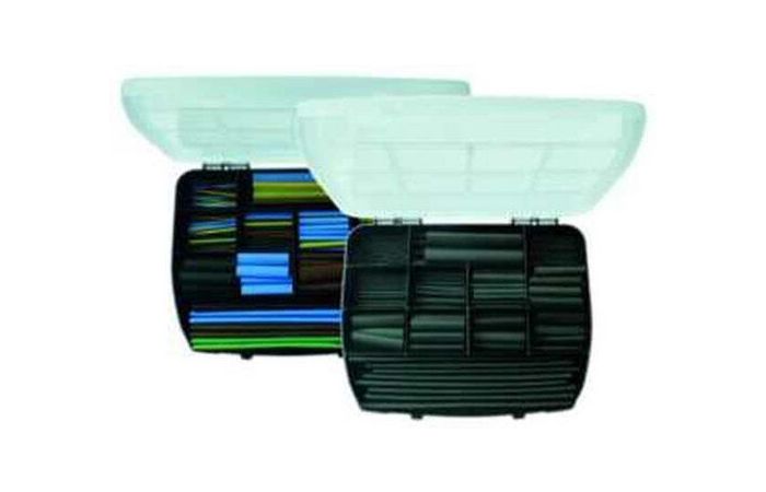 Rinkinys termosusitraukiančių vamzdelių, 2/1 juodi PSB416S [rinkinyje 276 vnt.] - PROTEC