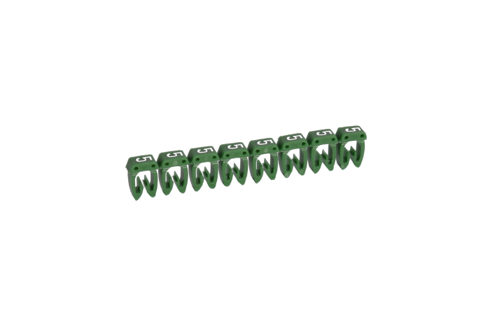 Markiruotė "5" laidui užspaudžiama 0.5-1.5mm2 balta/žalia - LEGRAND