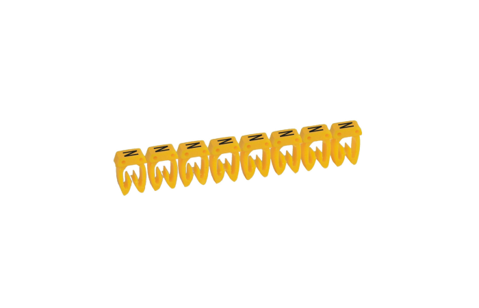 Markiruotė "N" laidui užspaudžiama 0.5-1.5mm2 juoda/geltona - LEGRAND