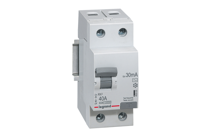Relė srovės nuotėkio RCCB 2P 40A 30mA AC-tipas RX3 - LEGRAND