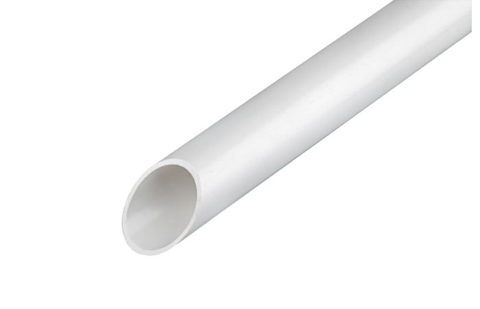 Vamzdis tiesus D25 750N/5cm baltas FPKU-EM-F-UV [2m] - FRANKISCHE