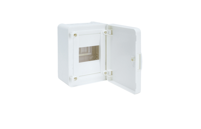 Skydelis v/t 4 modulių IP40 baltos durys - HAGER