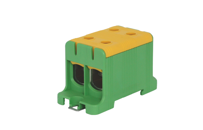 Gnybtas 95mm2 Cu/Al geltonai žalias 4 prijungimai UK 95/2 PE - POLLMANN