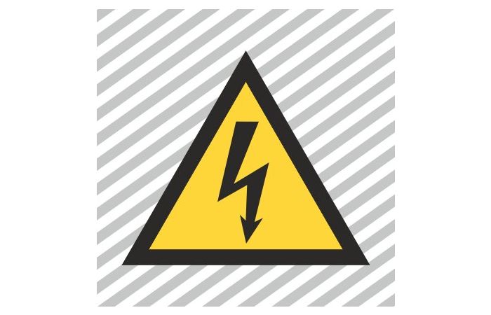 Ženklas simbolis ĮTAMPA 280x280mm plastikas trikampis EL/04 - SAUGOS ŽENKLAI