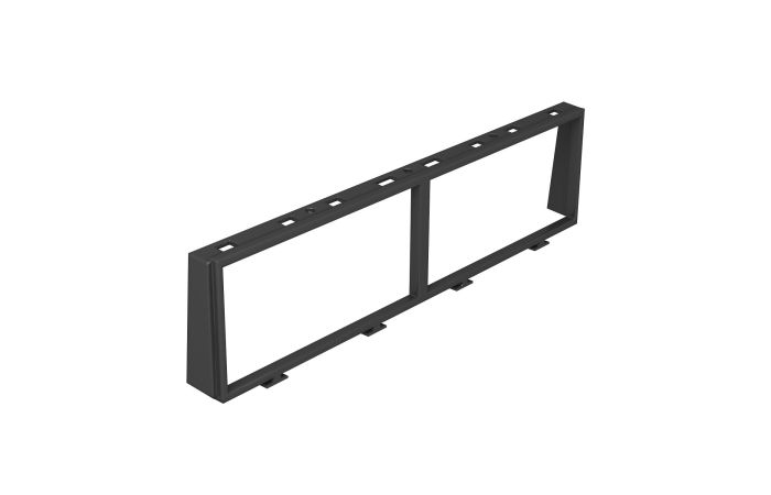 Montažinis rėmelis skirtas 2f + 2f Modul 45 Polikarbonatas/akrilnitrilo-butadieno-stirenas grafito juodumo RAL 9011 MT45V 2+2 - OBO BETTERMANN (pavadinimas tikslinamas)