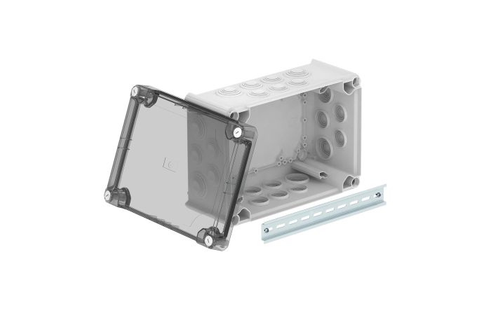 Dėžutė v/t [285x201x137] IP66 pilka atspari UV skaidriu dangteliu T350 HD TR [1] - OBO BETTERMANN